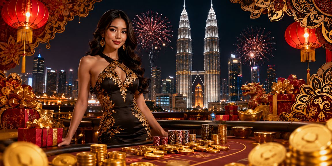 Suasana hiburan kasino dalam talian di Kuala Lumpur dengan elemen batik Malaysia