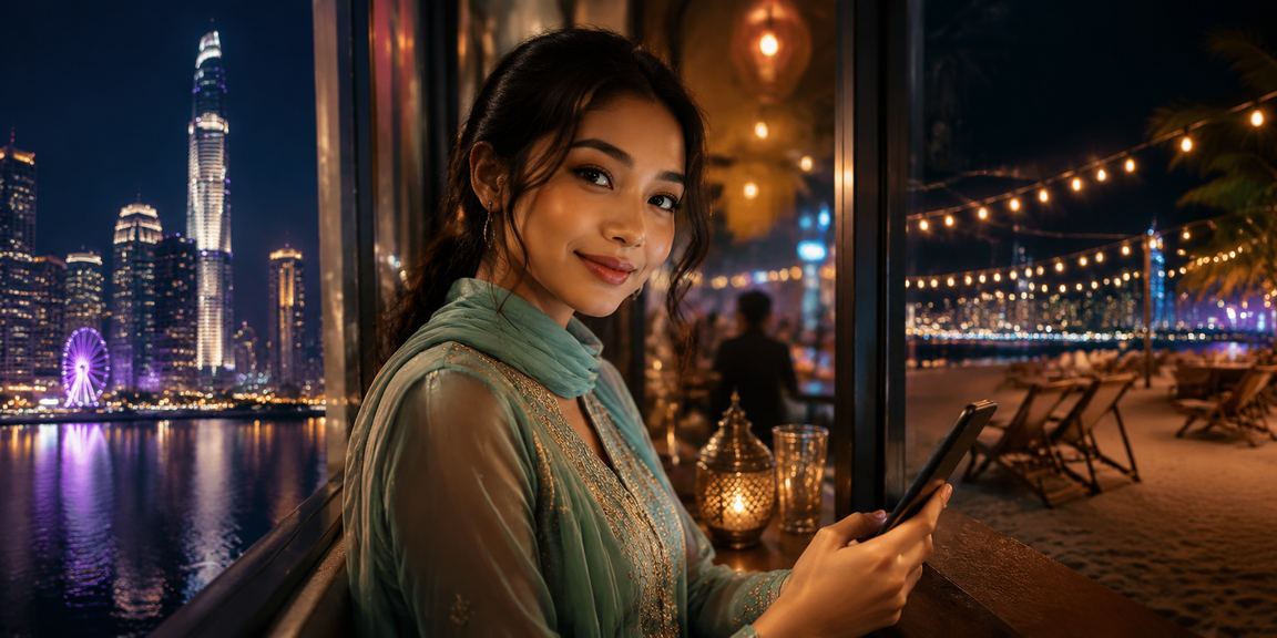 Pemain poker menikmati permainan kasino mudah alih semasa Hari Raya di Kuala Lumpur